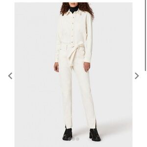 NWT Rag & Bone Mia Denim Relaxed Fit Jumpsuit - Ecru